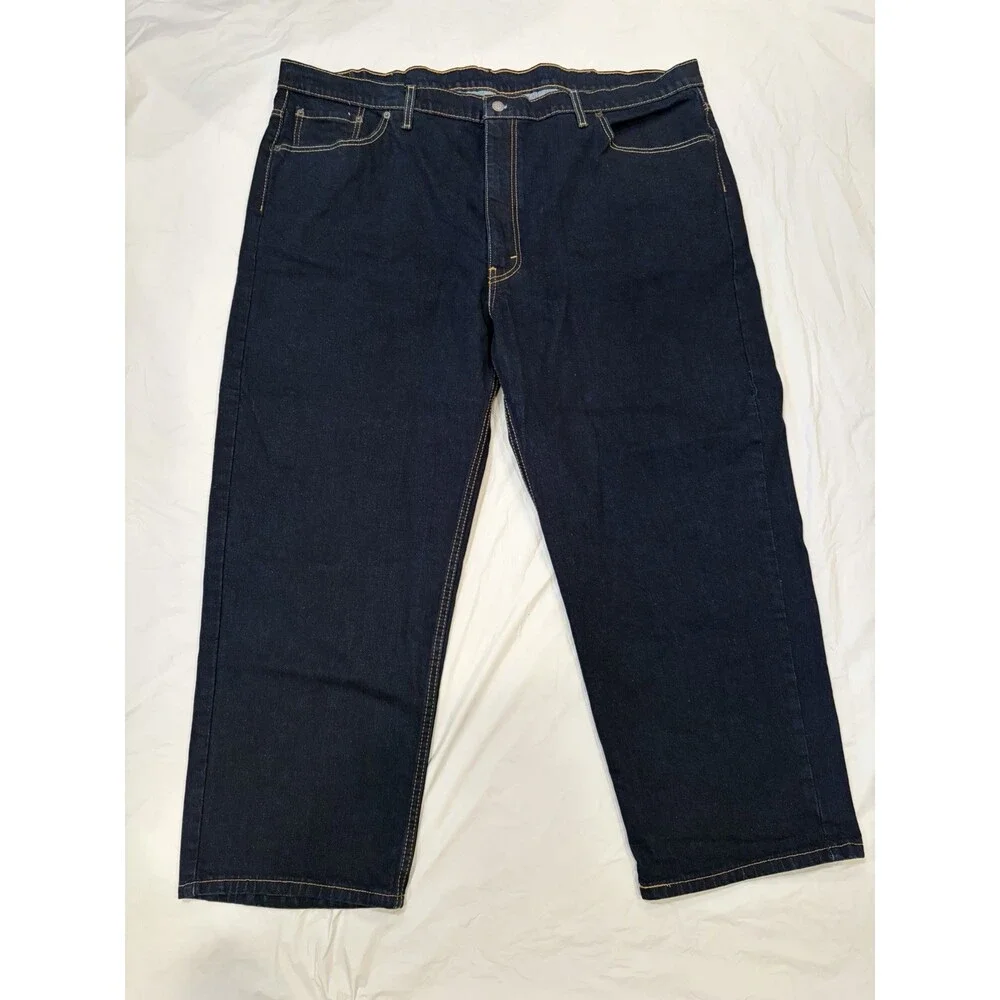 Levi's 550 Jeans Men's 50x29 Blue Dark Wash Relaxed Fit Stretch